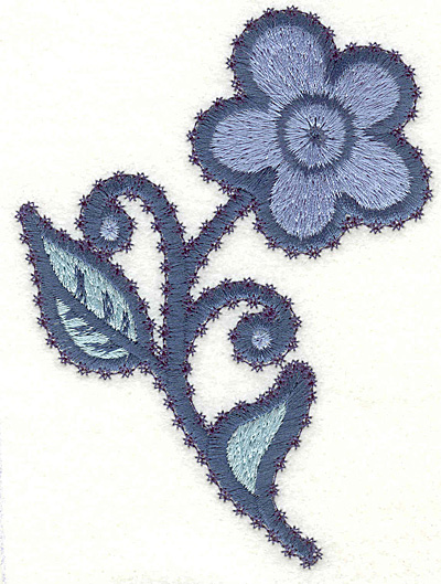 Embroidery Design: Flower H Large4.94" x 3.66"
