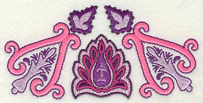 Embroidery Design: Paisley K Large3.24" x 6.62"