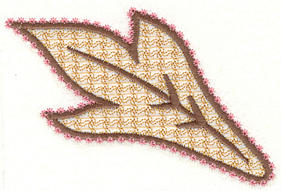 Embroidery Design: Feather Paisley P Large  3.23" x 4.67"
