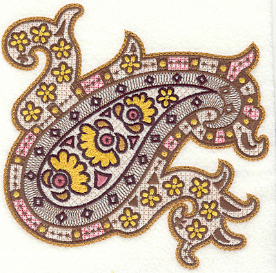 Embroidery Design: Lizard Paisley large7.21w X 6.99h