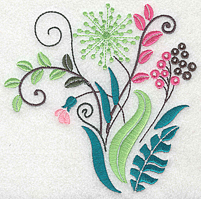 Embroidery Design: Dainty flowers 1A large 4.96w X 4.93h