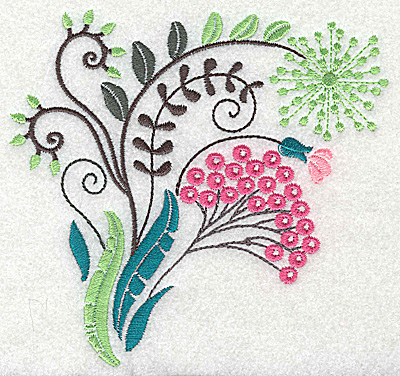 Embroidery Design: Dainty flowers 3A large 4.98w X 4.68h