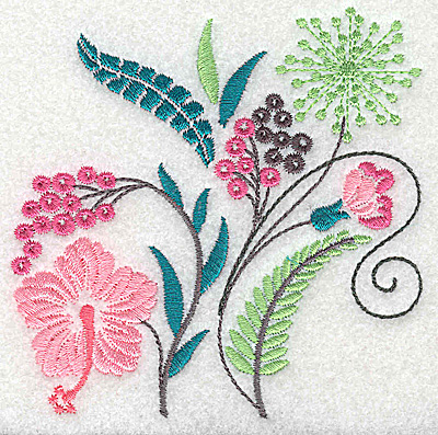 Embroidery Design: Dainty flowers 4A 3.87w X 3.88h