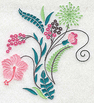Embroidery Design: Dainty flowers 4B 4.43w X 4.94h