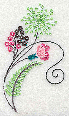 Embroidery Design: Dainty flowers 4C 2.32w X 4.15h