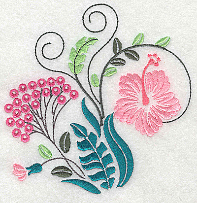 Embroidery Design: Dainty flowers 6A large 4.84w X 4.94h