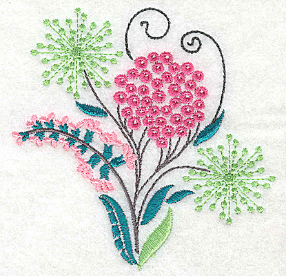 Embroidery Design: Dainty flowers 7A 3.88w X 3.88h