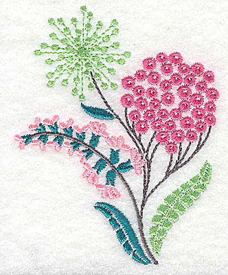 Embroidery Design: Dainty flowers 7C 2.89w X 3.64h