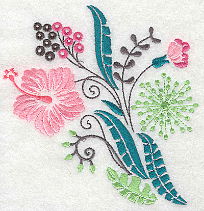 Embroidery Design: Dainty flowers 8A large 4.73w X 4.96h