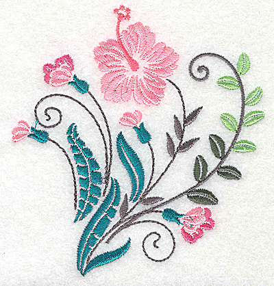 Embroidery Design: Dainty flowers 10A 3.98w X 4.32h