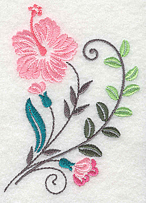 Embroidery Design: Dainty flowers 10B 2.69w X 3.86h