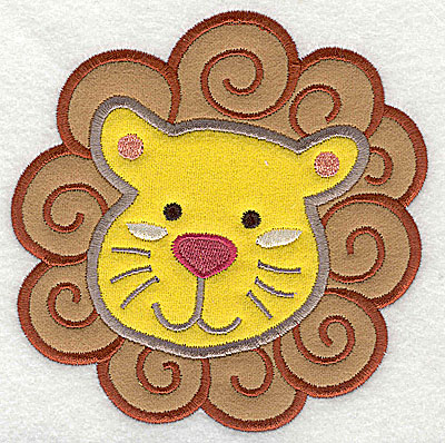 Embroidery Design: Lion Head Double Applique4.92h x 4.84w