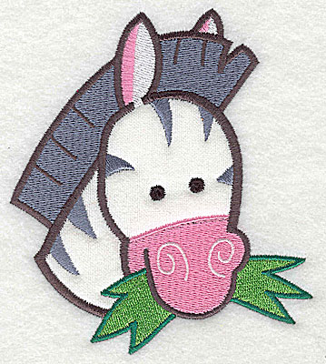Embroidery Design: Zebra Head Appllique4.84h x 4.28w