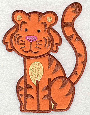 Embroidery Design: Tiger Applique4.90h x 6.33w