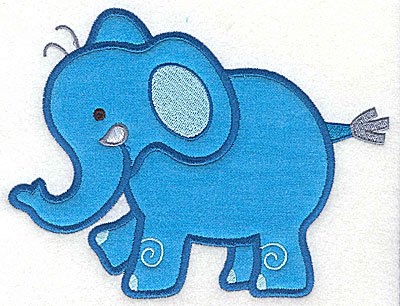 Embroidery Design: Elephant Applique4.94h x 6.45w