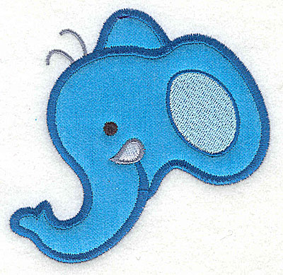 Embroidery Design: Elephant Head Applique3.85h x 3.89w