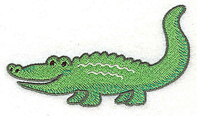 Embroidery Design: Crocodile Small2.15hx3.81w