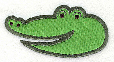 Embroidery Design: Crocodile Head Applique1.99h x 3.83w