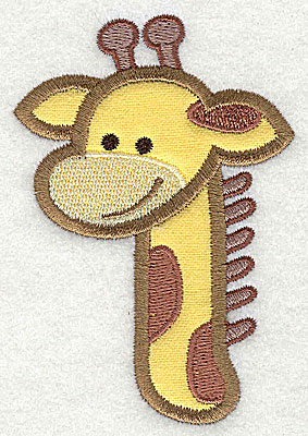 Embroidery Design: Giraffe Head Applique3.86h x 2.64w