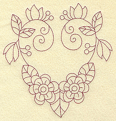 Embroidery Design: Floral violet 1 large 5.96w X 6.23h