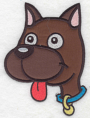 Embroidery Design: Devoted dog B double applique 5.51w X 4.15h