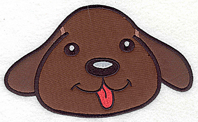 Embroidery Design: Devoted dog D double applique 6.96w X 4.22h