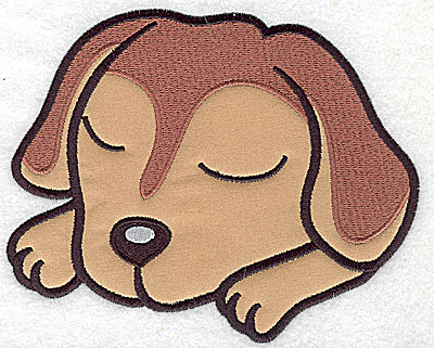 Embroidery Design: Devoted dog F applique 6.09w X 4.95h