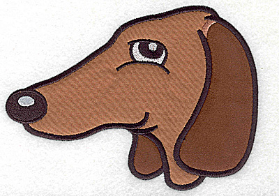Embroidery Design: Devoted dog J double applique 6.03w X 4.46h
