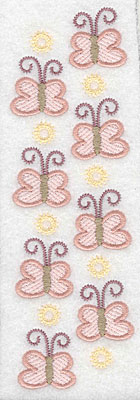 Embroidery Design: Butterfly border  6.78"h x 2.11"w