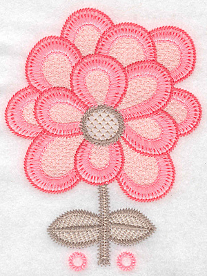 Embroidery Design: Flower A large  5.14"h x 3.84"w