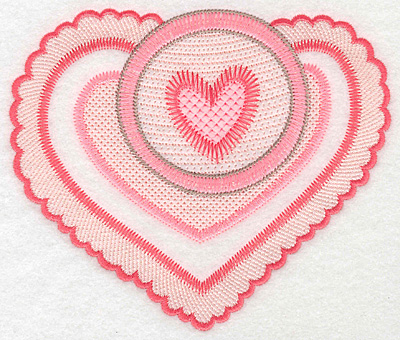 Embroidery Design: Heart duo large  4.98"h x 5.92"w