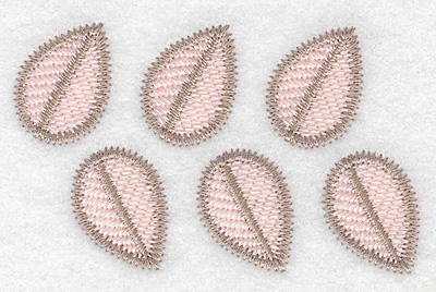Embroidery Design: Leaf design  2.19"h x 3.59"w