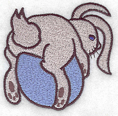 Embroidery Design: Bunny on egg large 3.06w X 2.99h