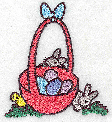 Embroidery Design: Easter Basket small 3.47w X 3.89h