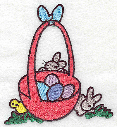 Embroidery Design: Easter Basket large 4.44w X 4.98h