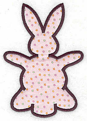 Embroidery Design: Bunny applique 3.80w X 5.43h