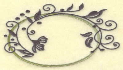 Embroidery Design: Oval vines B large 4.94w X 2.79h