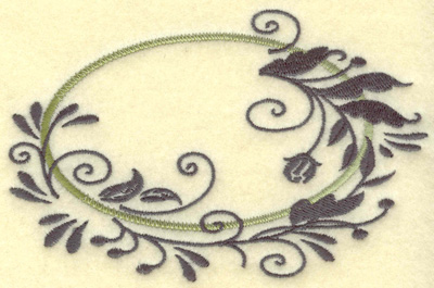 Embroidery Design: Oval Vines E large 4.91w X 3.16h