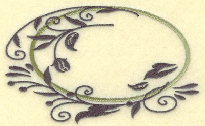Embroidery Design: Oval Vines G large 4.97w X 3.05h
