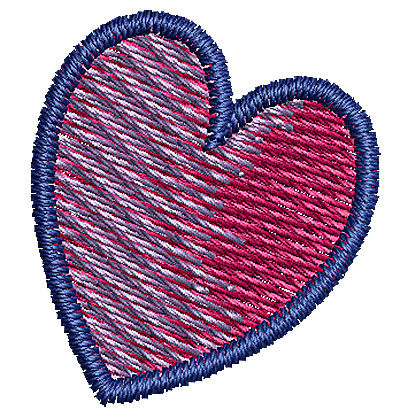 Embroidery Design: Heart 1 0.79w X 0.89h