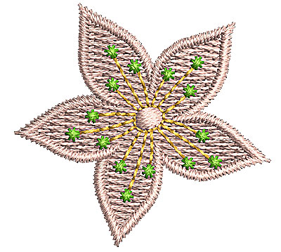 Embroidery Design: Flower 4 1.36w X 1.29h