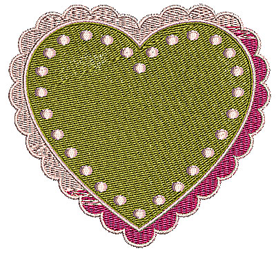 Embroidery Design: Heart 6 4.21w X 3.90h