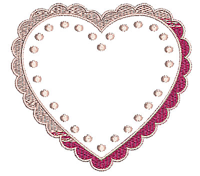 Embroidery Design: Heart 7 4.21w X 3.90h