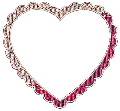 Embroidery Design: Heart 9 4.21w X 3.90h