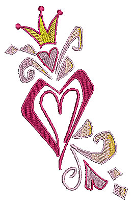 Embroidery Design: Heart girly 4.14w X 6.49h