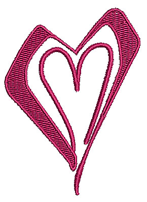 Embroidery Design: Heart 13 2.45w X 3.37h