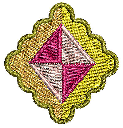 Embroidery Design: Diamond 1 1.28w X 1.36h