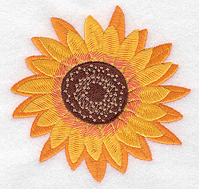 Embroidery Design: Sunflower large 3.87w X 3.84h
