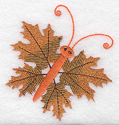 Embroidery Design: Butterfly maple leaf 3.04w X 3.30h