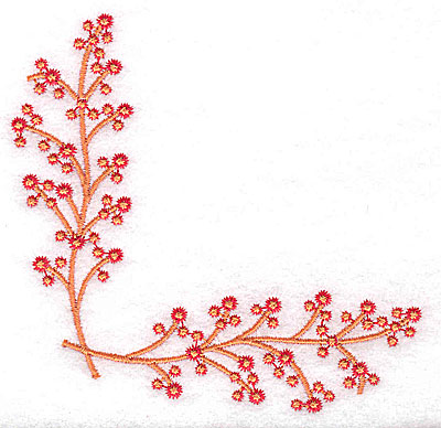Embroidery Design: Berry Corner 3.86w X 3.86h